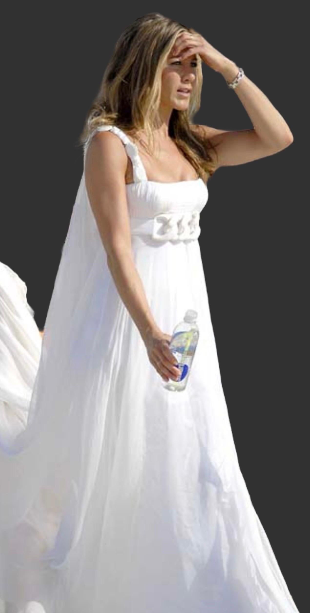 UNWORN Versace 2007 Silk Goddess Evening Bridal Wedding Gown Maxi Dress 42 For Sale 7