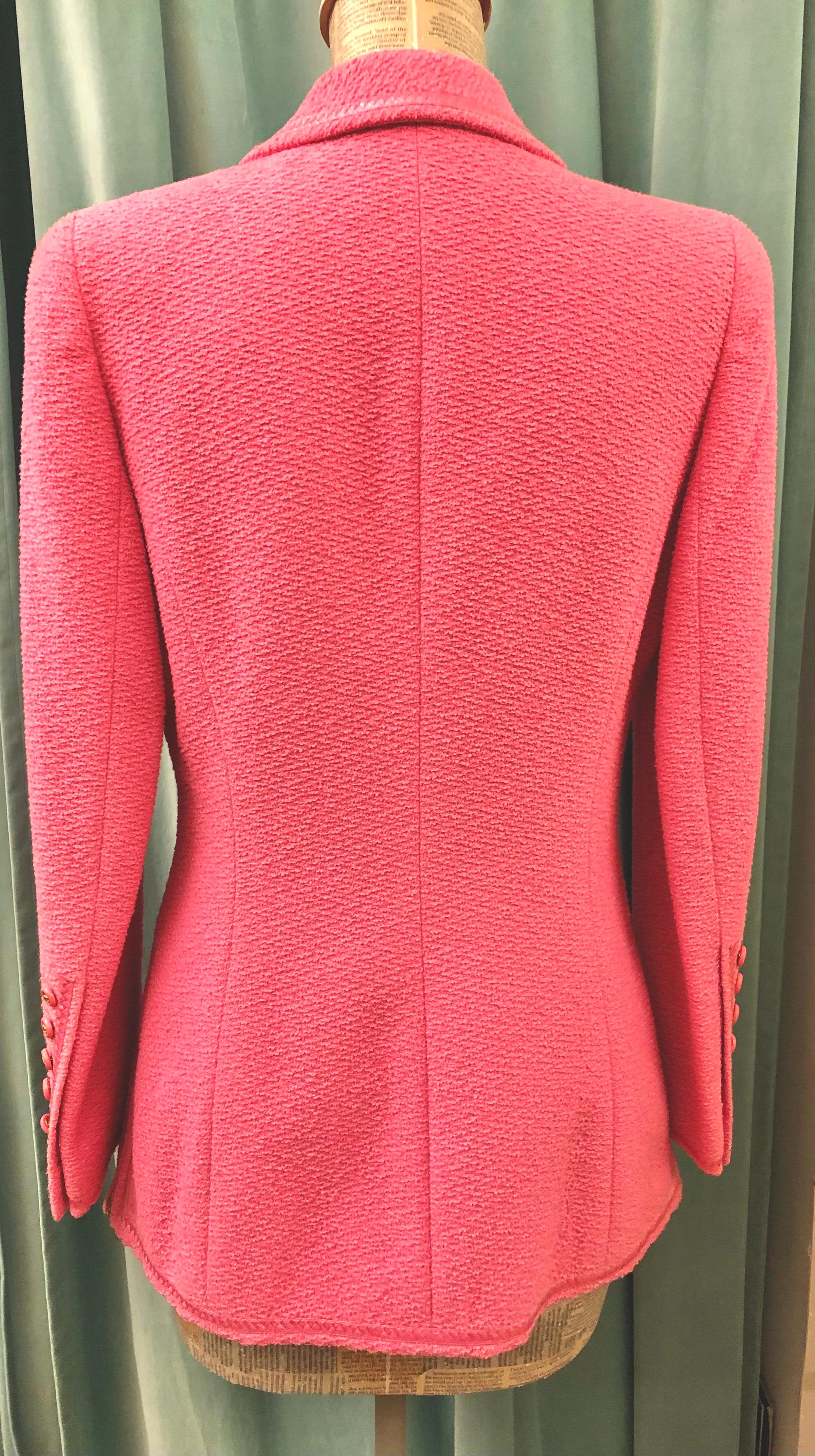 Unworn Vintage Chanel Spring 1995 Pink Jacket For Sale 1