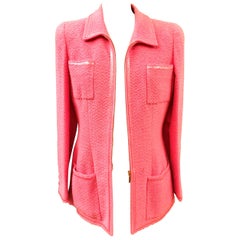 Unworn Retro Chanel Spring 1995 Pink Jacket 