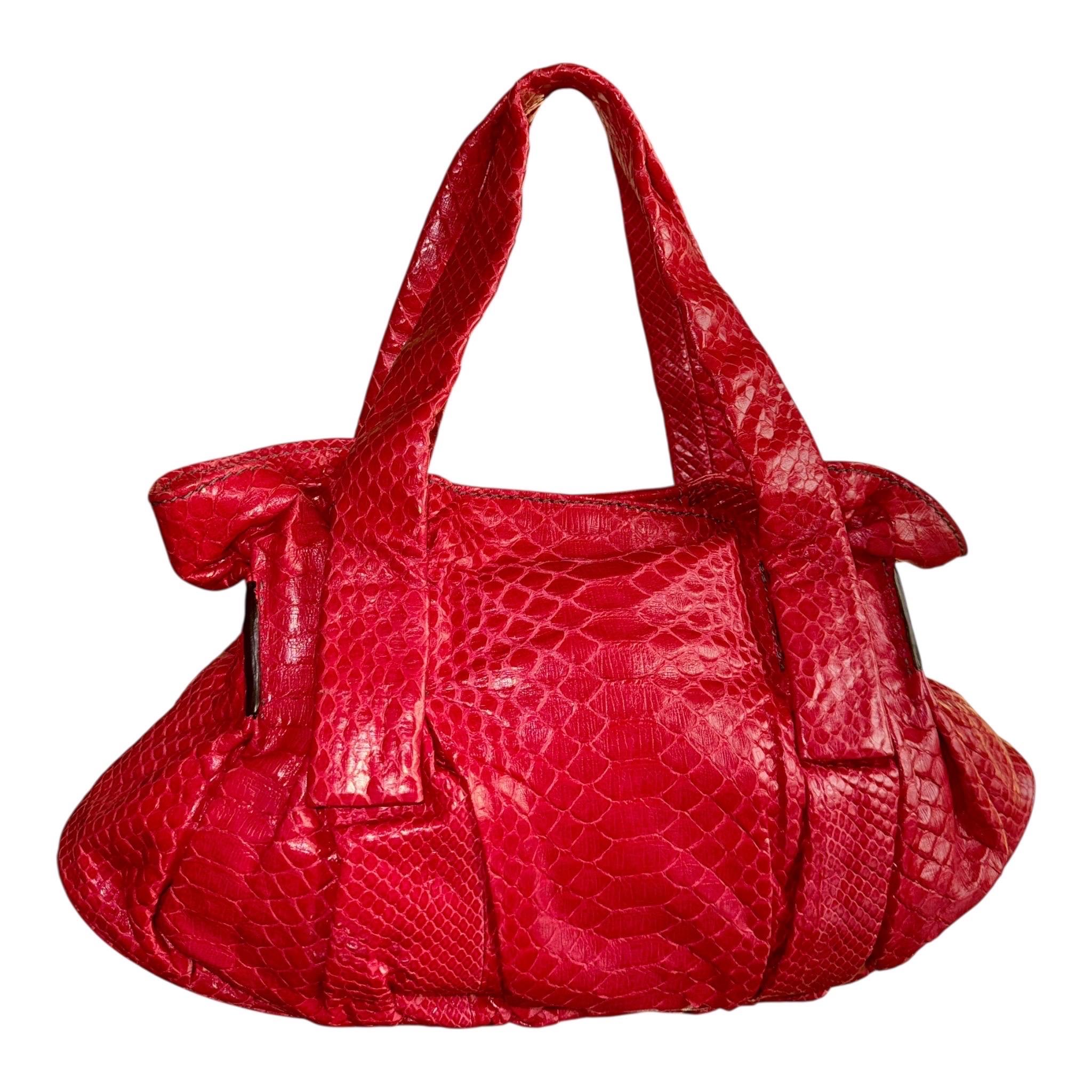 Borsa a tracolla in pelle di serpente esotica Zagliani, non indossata. In condizioni ottime in vendita a Switzerland, CH