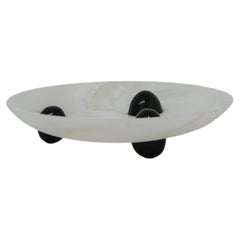 Bol Uovo par Panorammma, Onyx blanc sculpté à la main, Post Design Modern