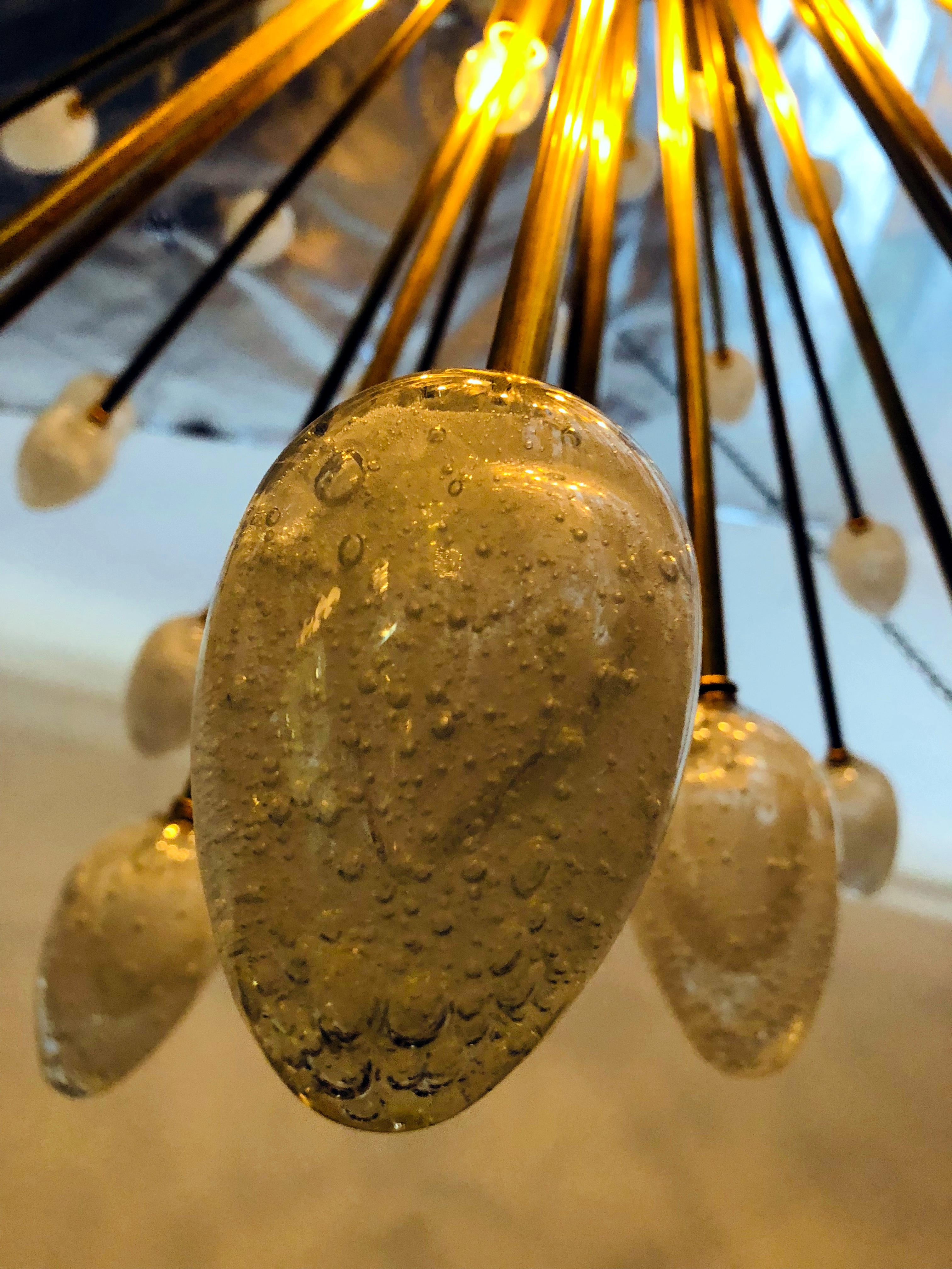 Brass Uovo Sputnik Chandelier by Fabio Ltd