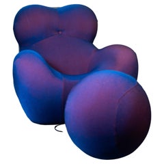 Up 5 Lounge Chair with Up 6 Ottoman by Gaetano Pesce UP2000 Series