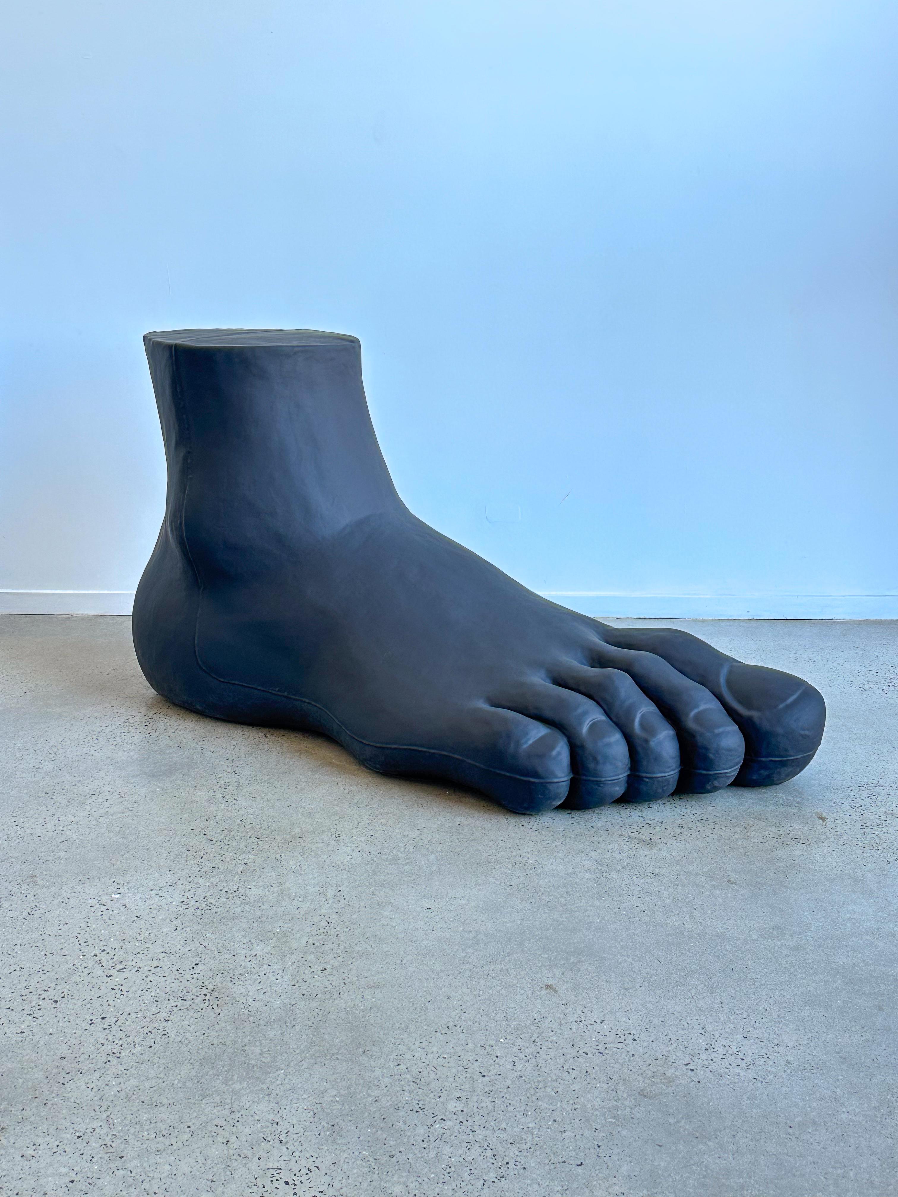 Part of the smooth, somewhat futuristic collection of sculptural furniture pieces known as the UP Series by Gaetano Pesce is a giant polyurethane rubber foot dubbed the UP7. Strangely at odds with the other pieces in the UP Series, the 1.62 metre