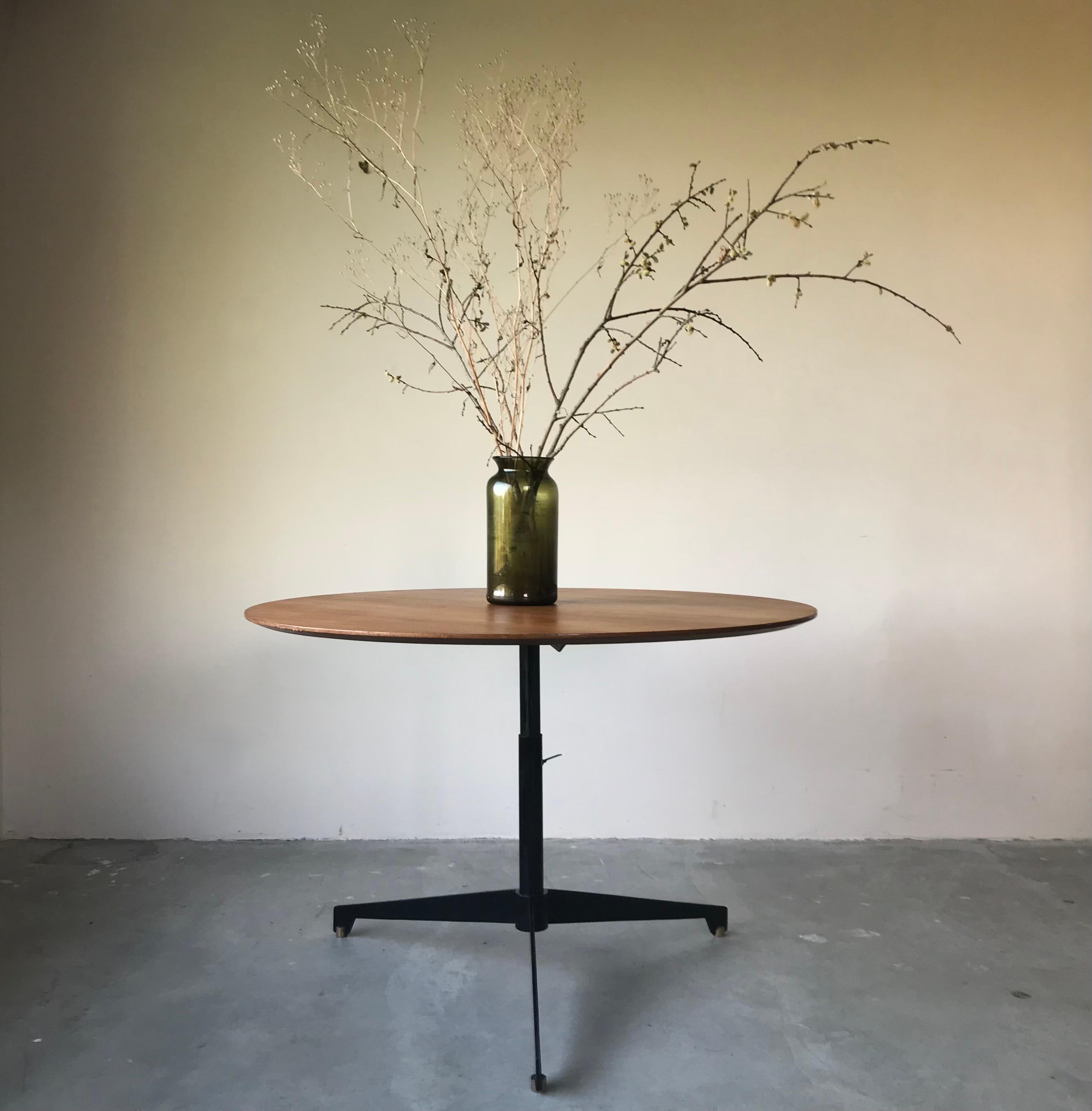 Metal Up and Down Dining Table, Circa 1960 For Sale