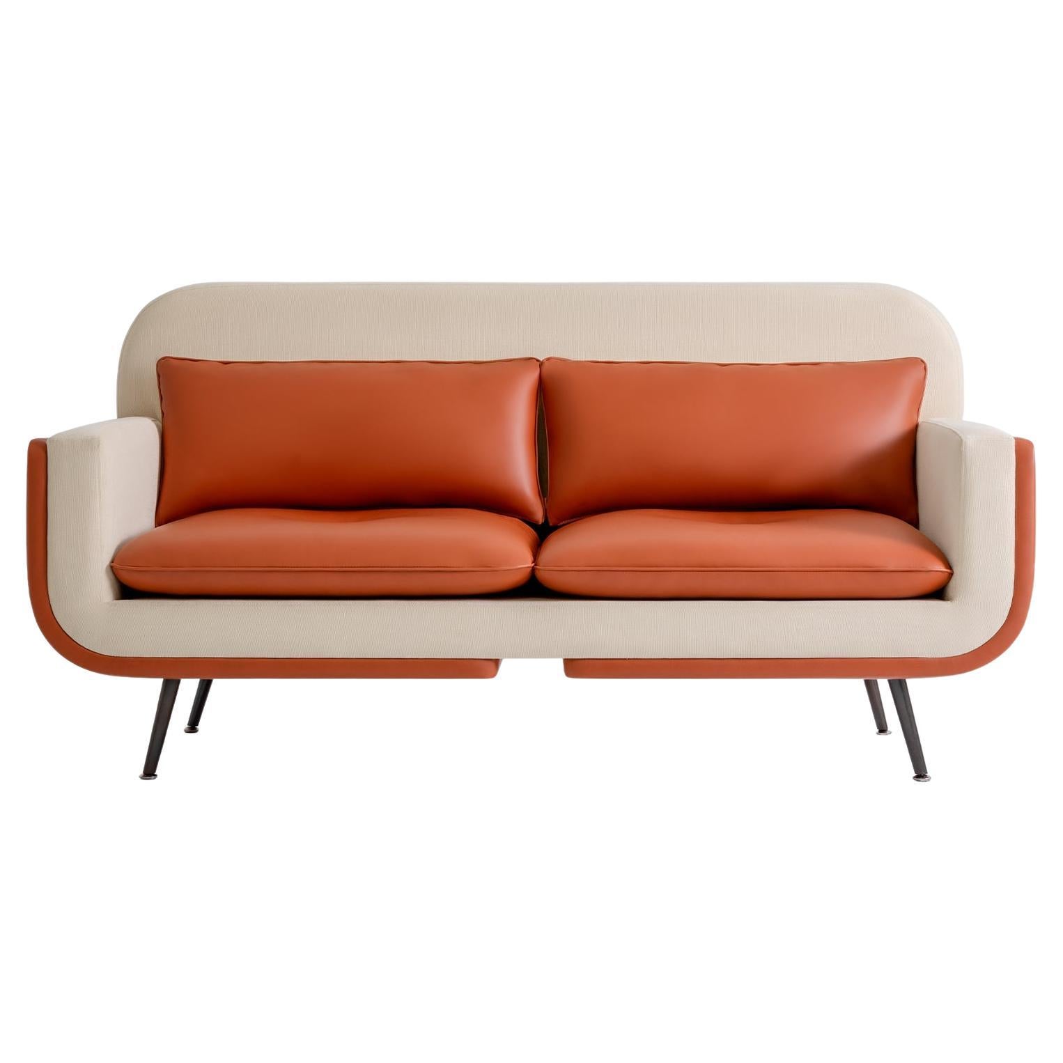 Up Braunes Zweisitzer-Sofa