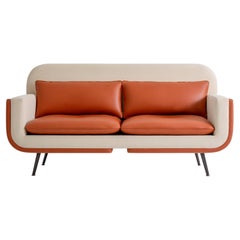 Up Brown Two Seater Sofa
