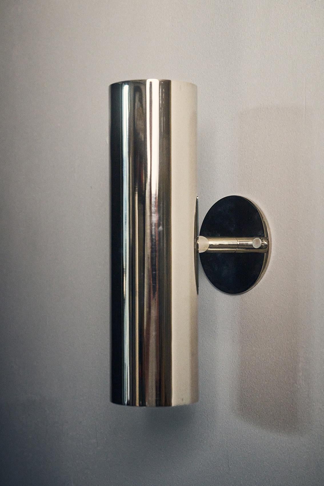 Up Down Light, Nickel Plated Brass by, DUNLIN In New Condition For Sale In Sydney, AU