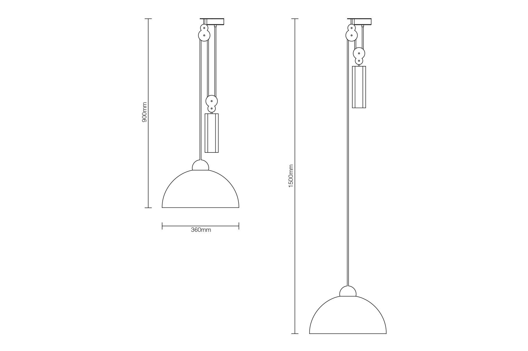 height adjustable pendant light