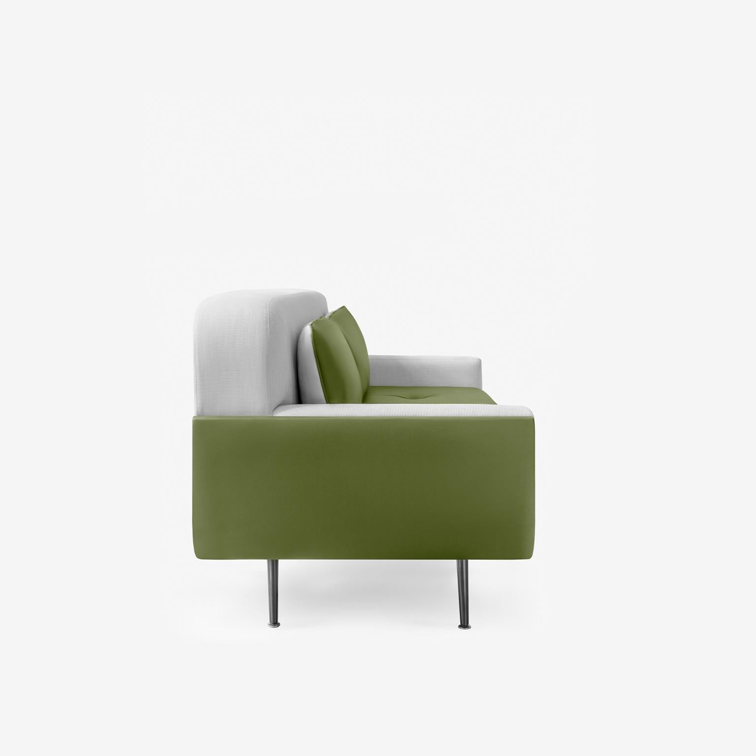 Modern Up Green Two Seater Sofa For Sale