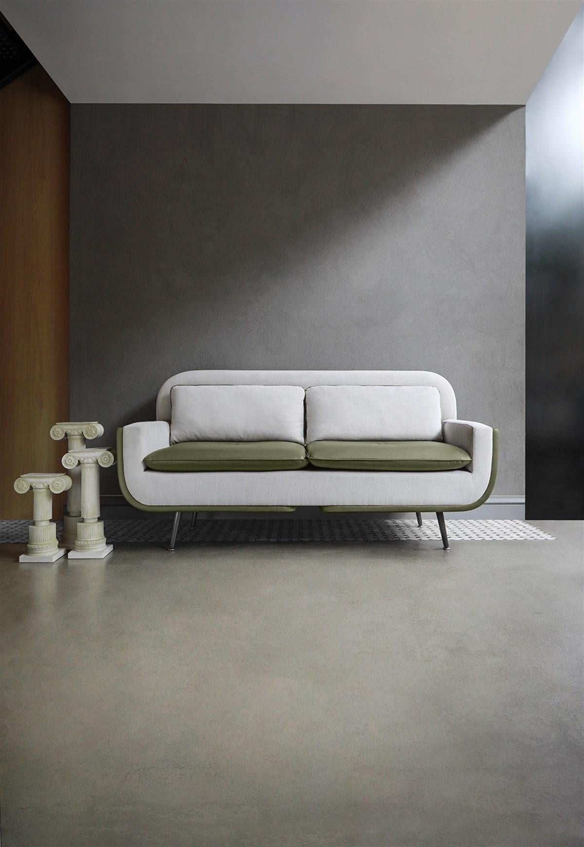 Up Grünes Zweisitzer-Sofa (Metall) im Angebot