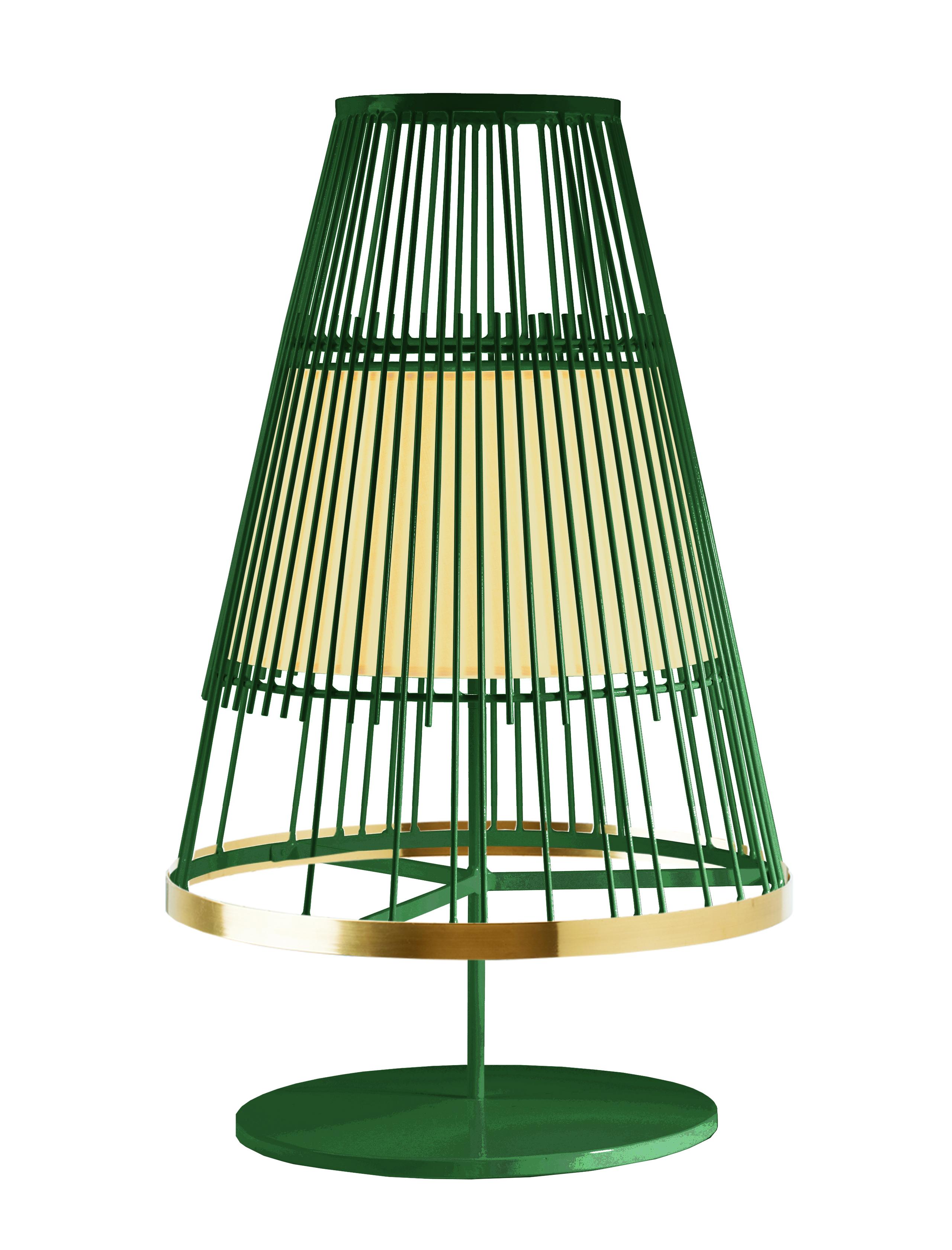 Lampe de bureau d'inspiration Art Déco contemporaine en ivoire et laiton poli en vente 1