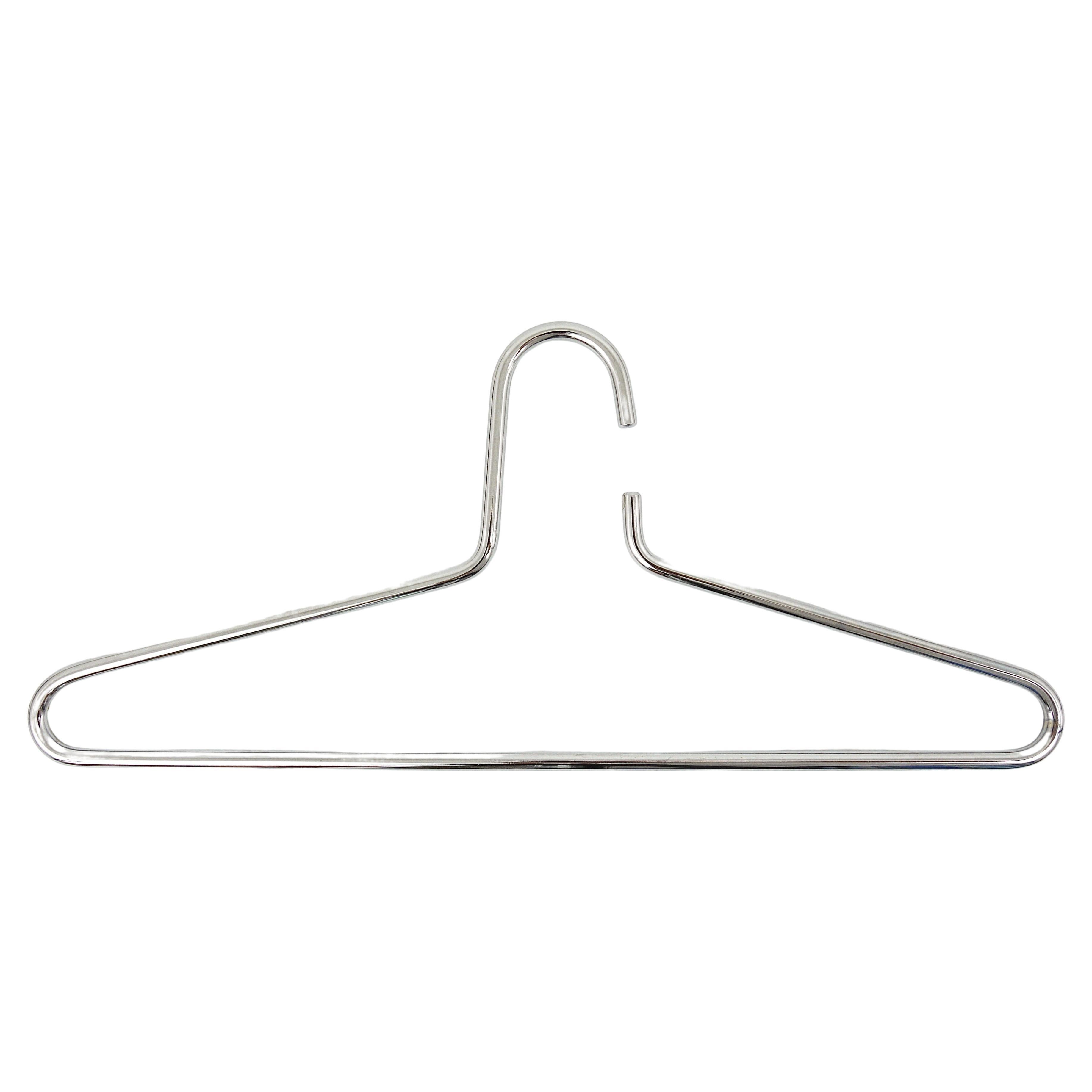 Up to 13 Austrian Modernist Solid Chrome-Plated Coat Hangers from the 1970s