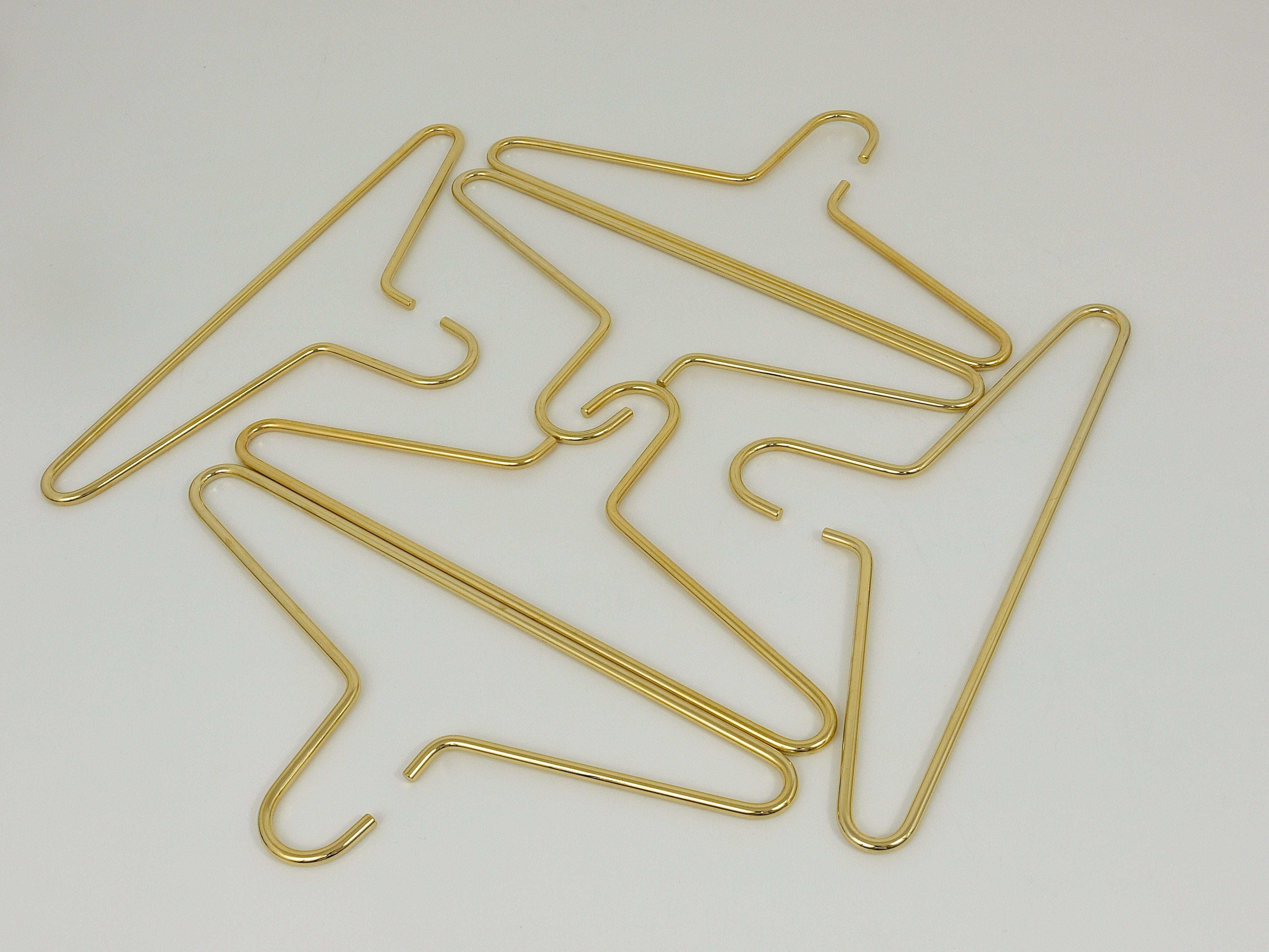Up to 12 Austrian Modernist Solid Gold-Plated Coat Hangers from the 1970s For Sale 1