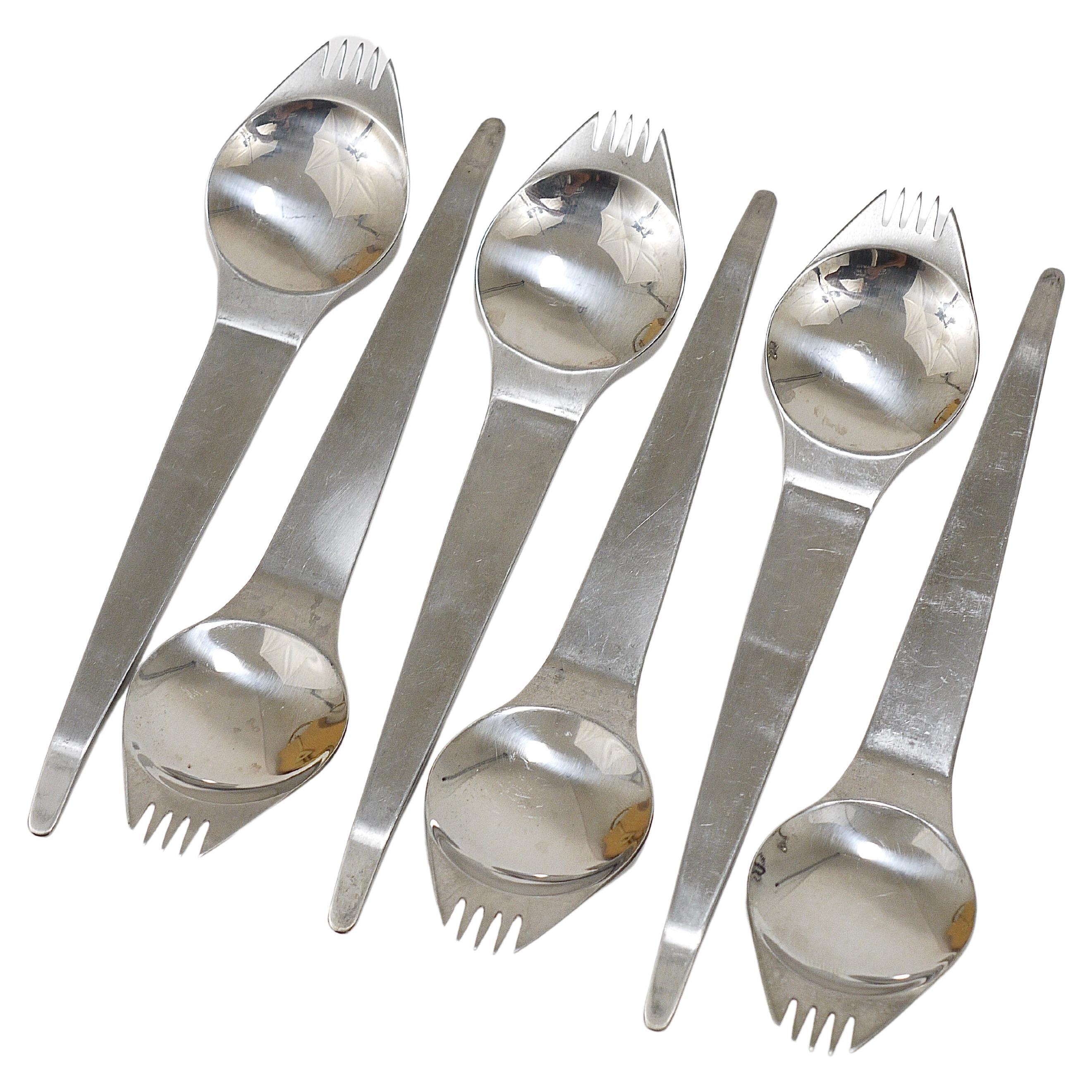 Up & Up 7 Midcentury Party Spork (cucchiaio e forchetta) Flatware Göffel by Amboss Austria
