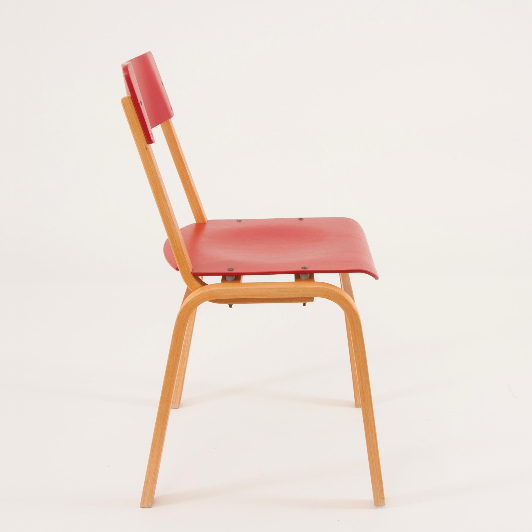 Mid-Century Modern Up to 24 Colorful Midcentury Bentwood Chairs by Ton, Czechoslovakia, 1960s