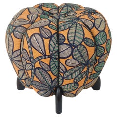 Fino a 3 Sgabello Jindrich Halabala Art Deco, motivo a foglie, pouf, ottomana, anni '30