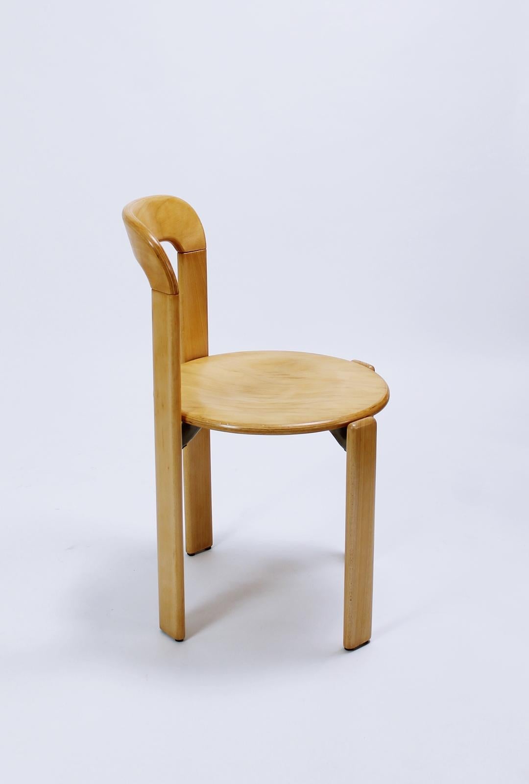   Stacking Chairs by Bruno Rey for Dietiker Switzerland, 1970 In Good Condition For Sale In Debrecen-Pallag, HU