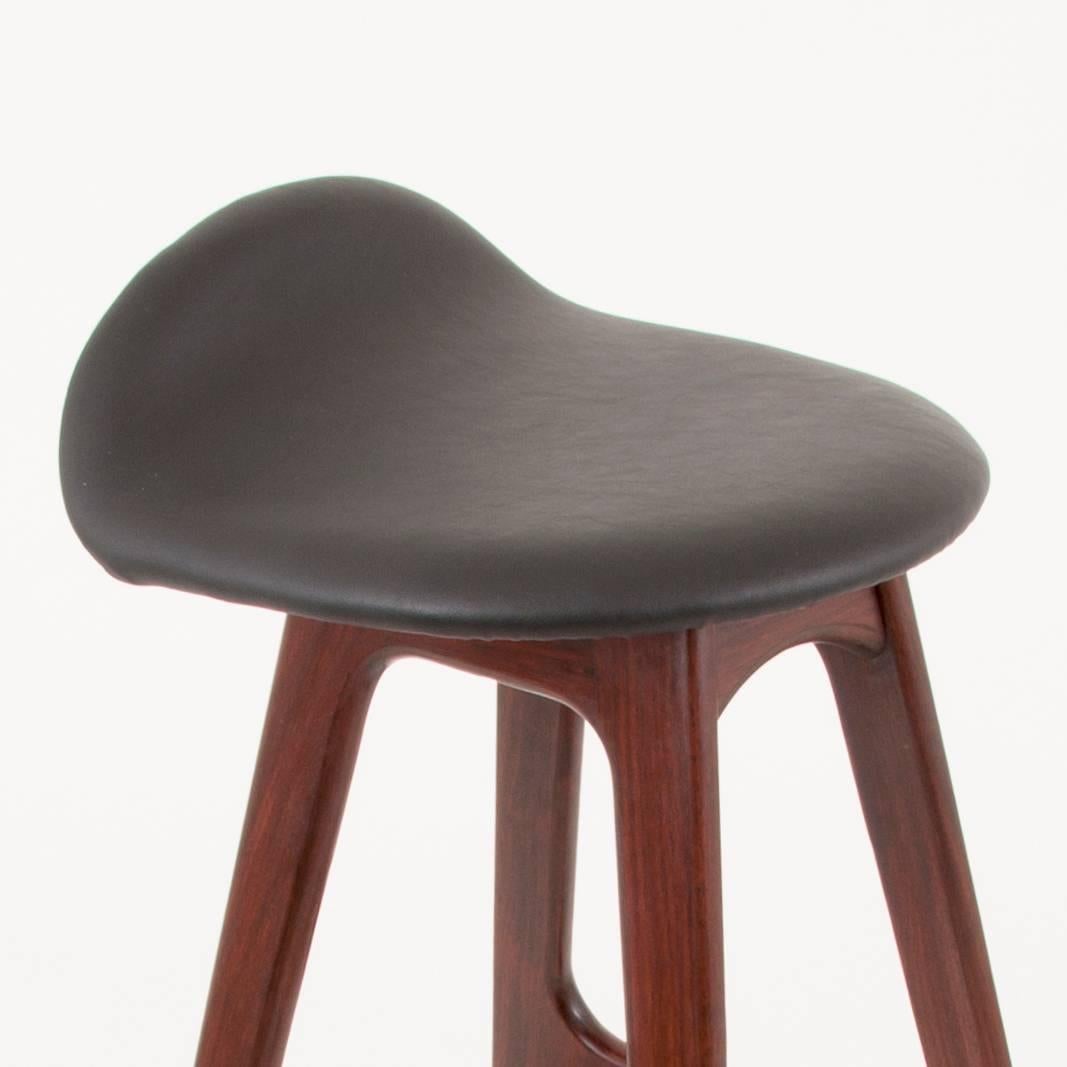 Up to Four Erik Buck Rosewood Bar Stools, Oddense Maskinsnedkeri, Denmark, 1960s 3