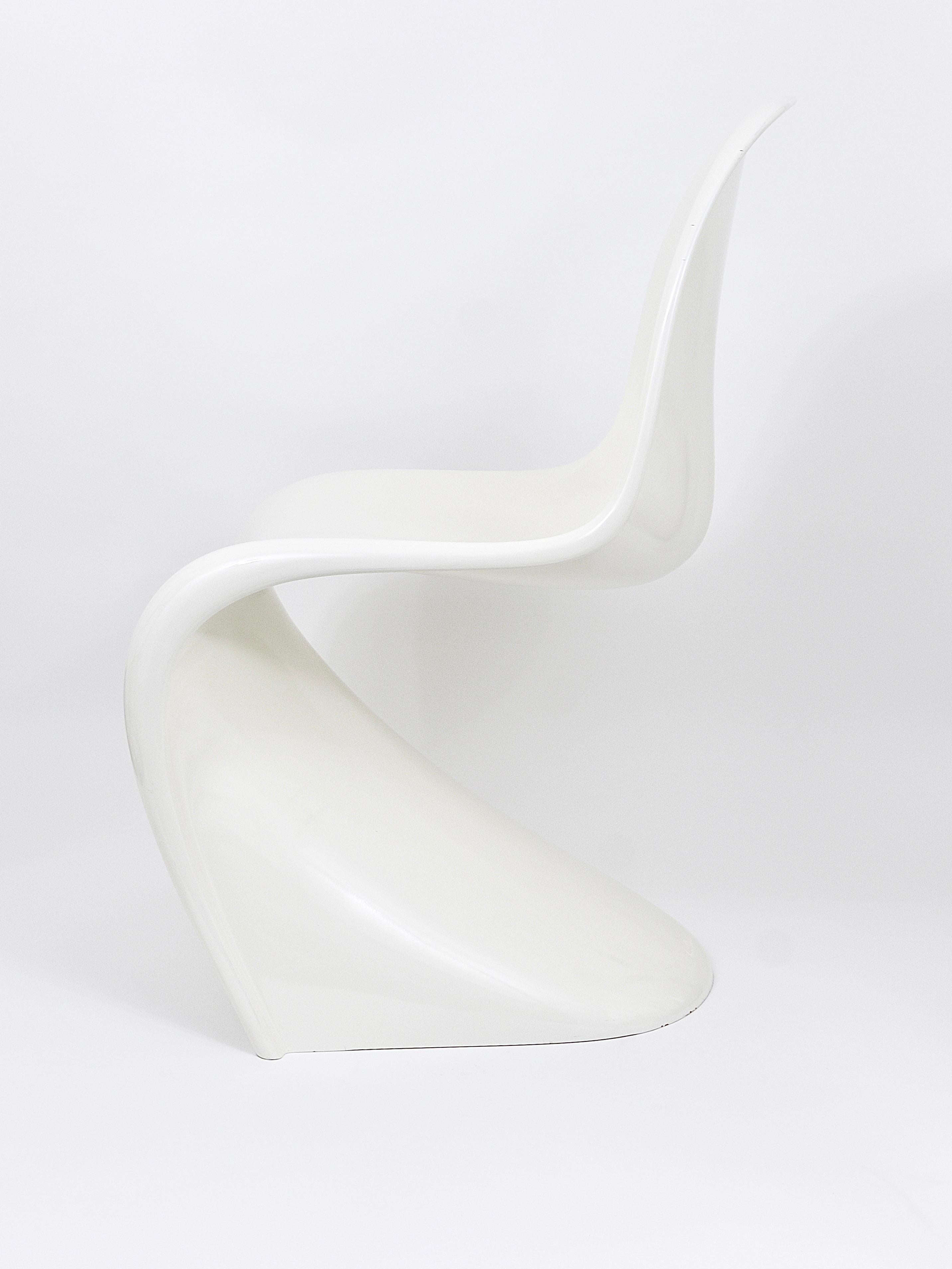 Plastic Up To Six White Verner Panton Classic Pop Art Cantilever Chairs, Germany, 1980s