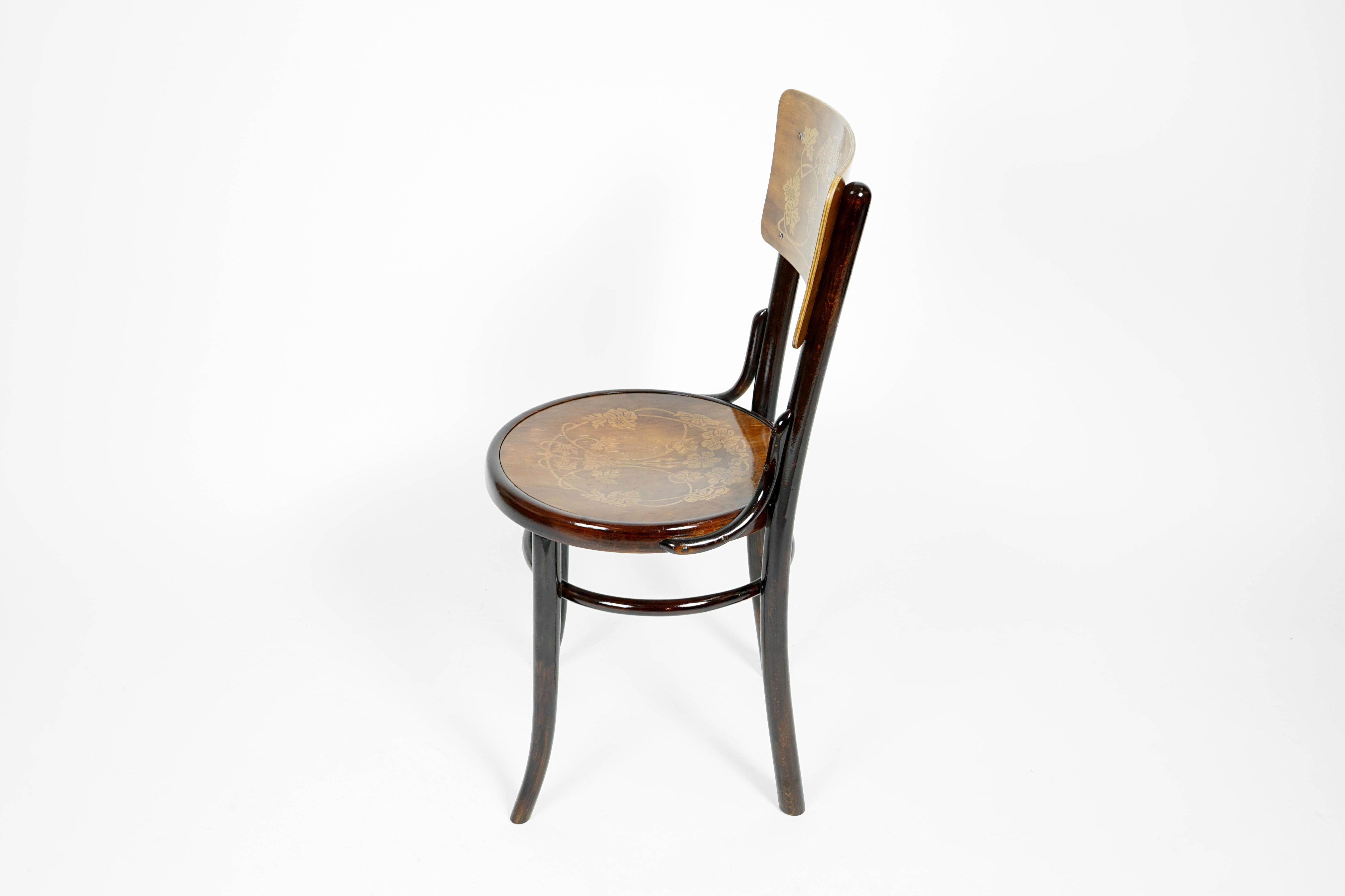 Austrian Up to Three Bentwood Chairs Jacob and Joseph Kohn Austria, 1910 For Sale