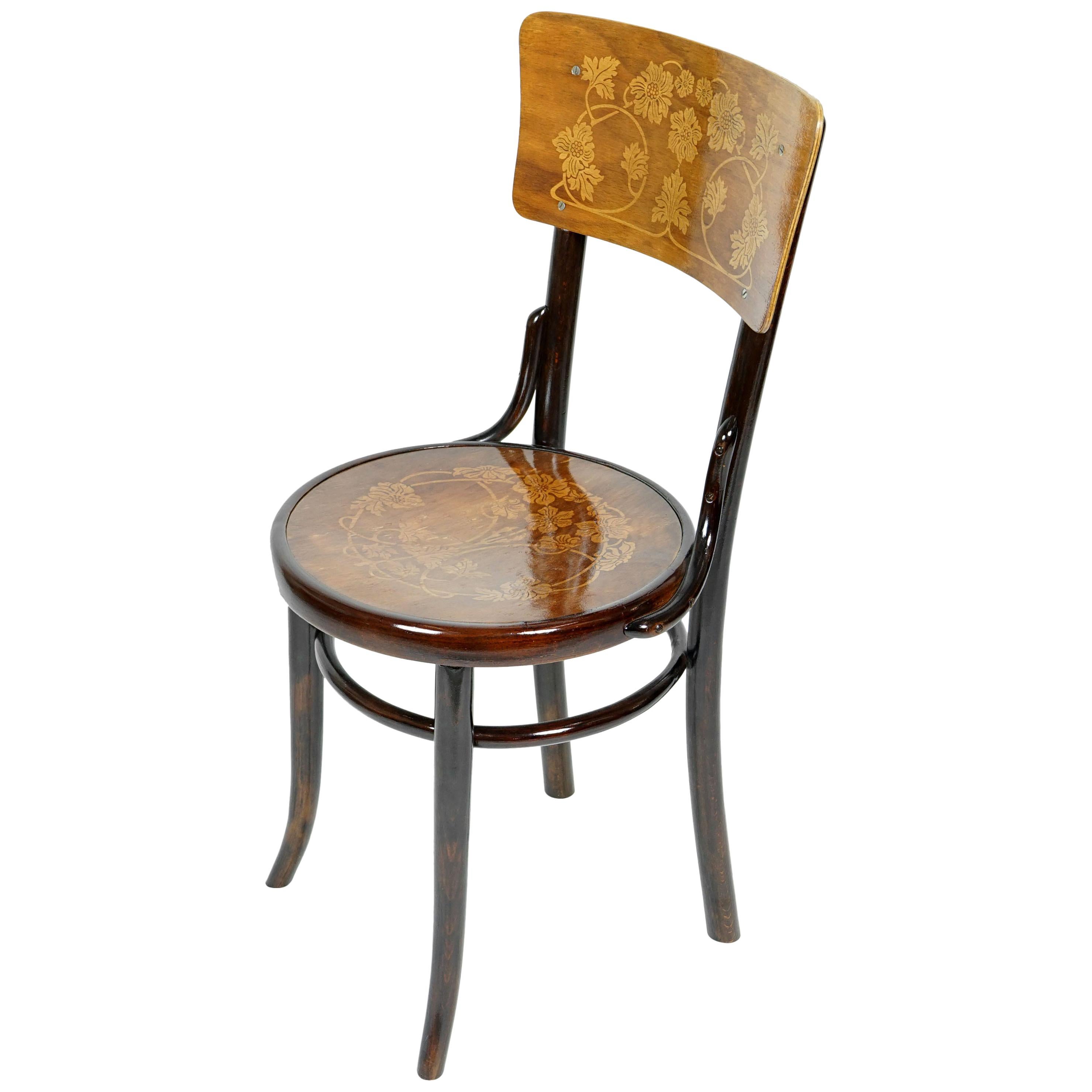 Up to Three Bentwood Chairs Jacob and Joseph Kohn Austria, 1910 For Sale
