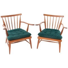 Up&Up Deux fauteuils en bois du milieu du siècle par Anna-Lülja Praun, Autriche, années 1950