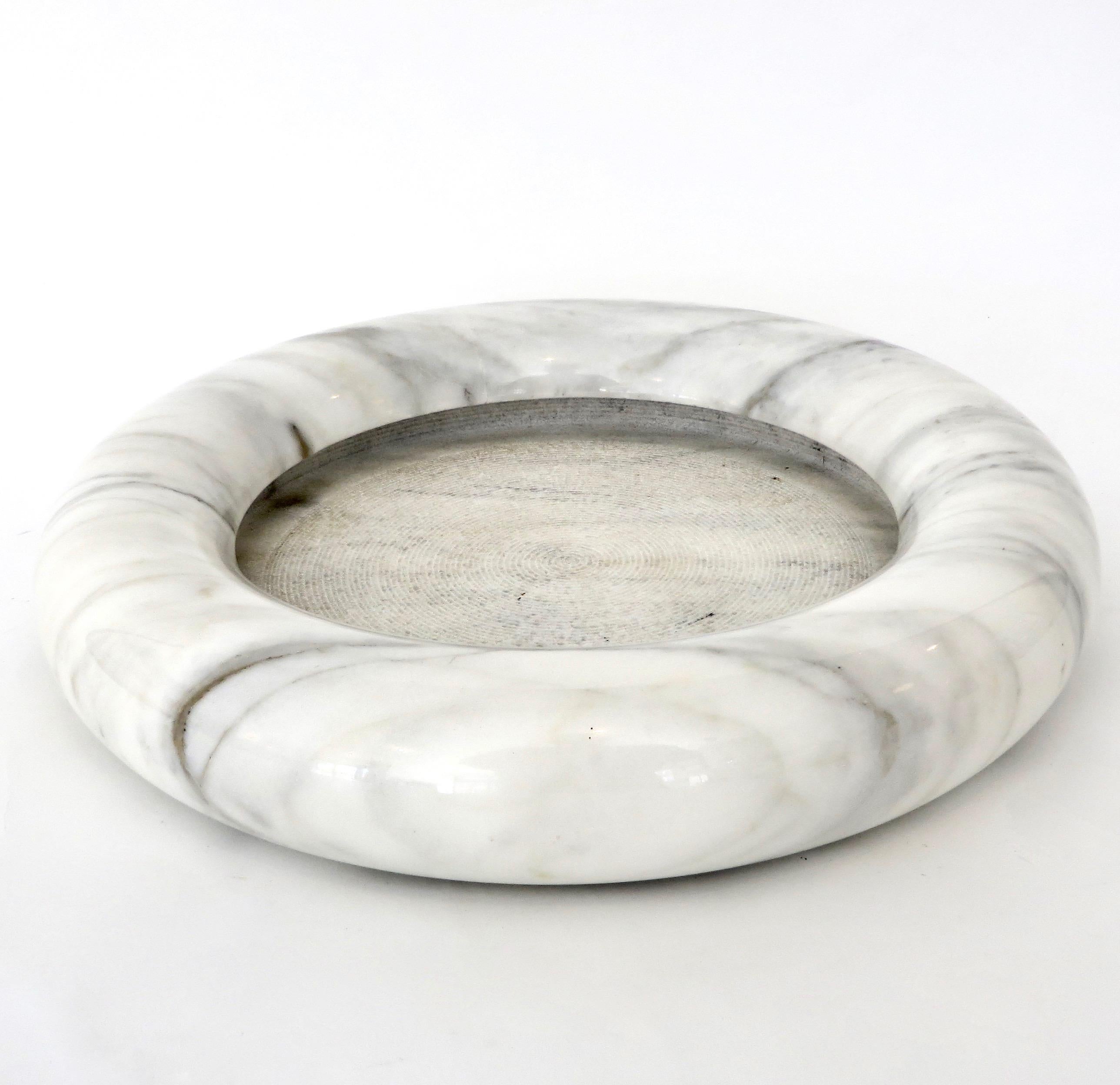 Late 20th Century Up & Up White Marble Dish or Bowl by Egidio Di Rosa and Pier Alessandro Giusti