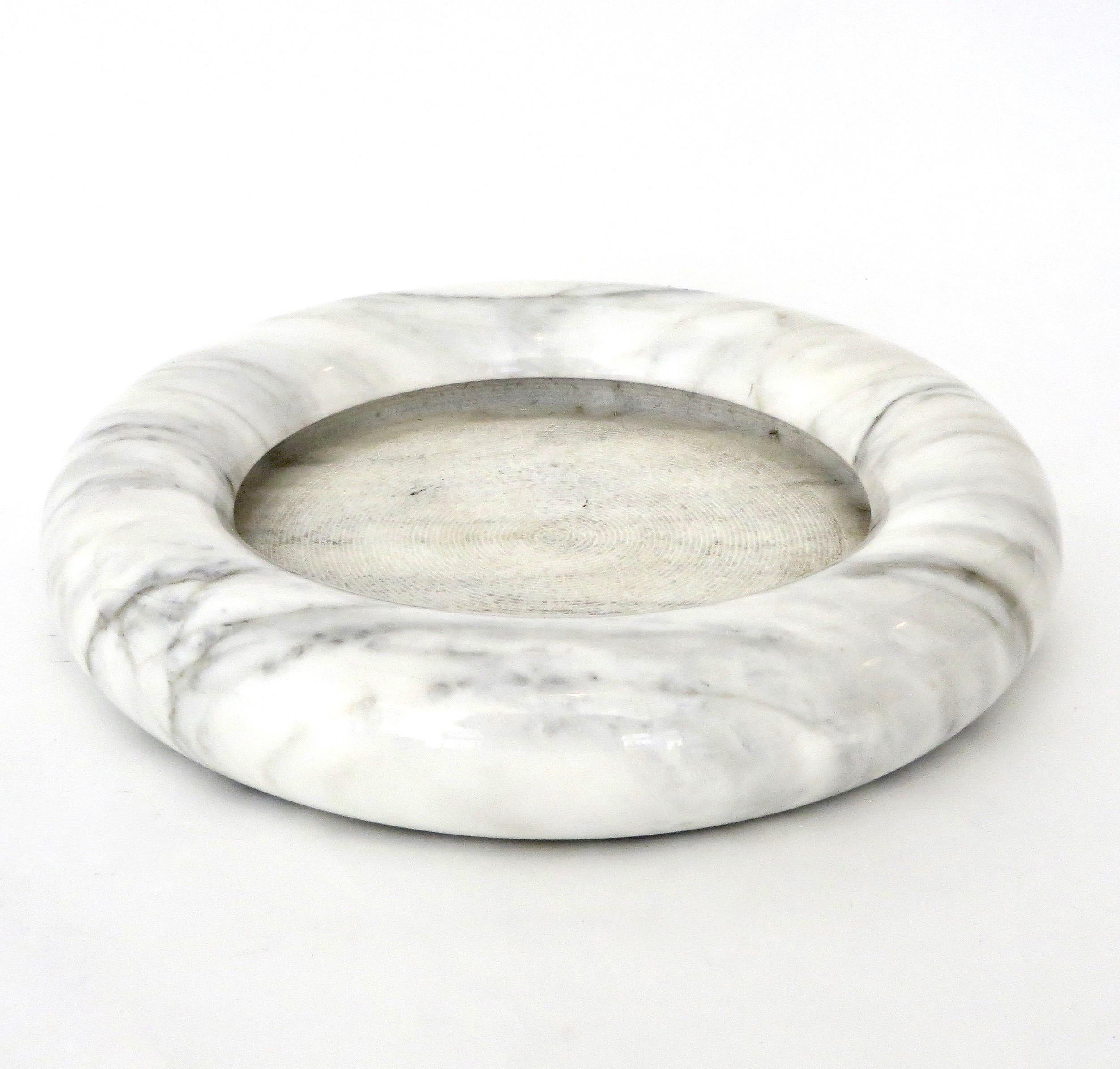 Up & Up White Marble Dish or Bowl by Egidio Di Rosa and Pier Alessandro Giusti 1