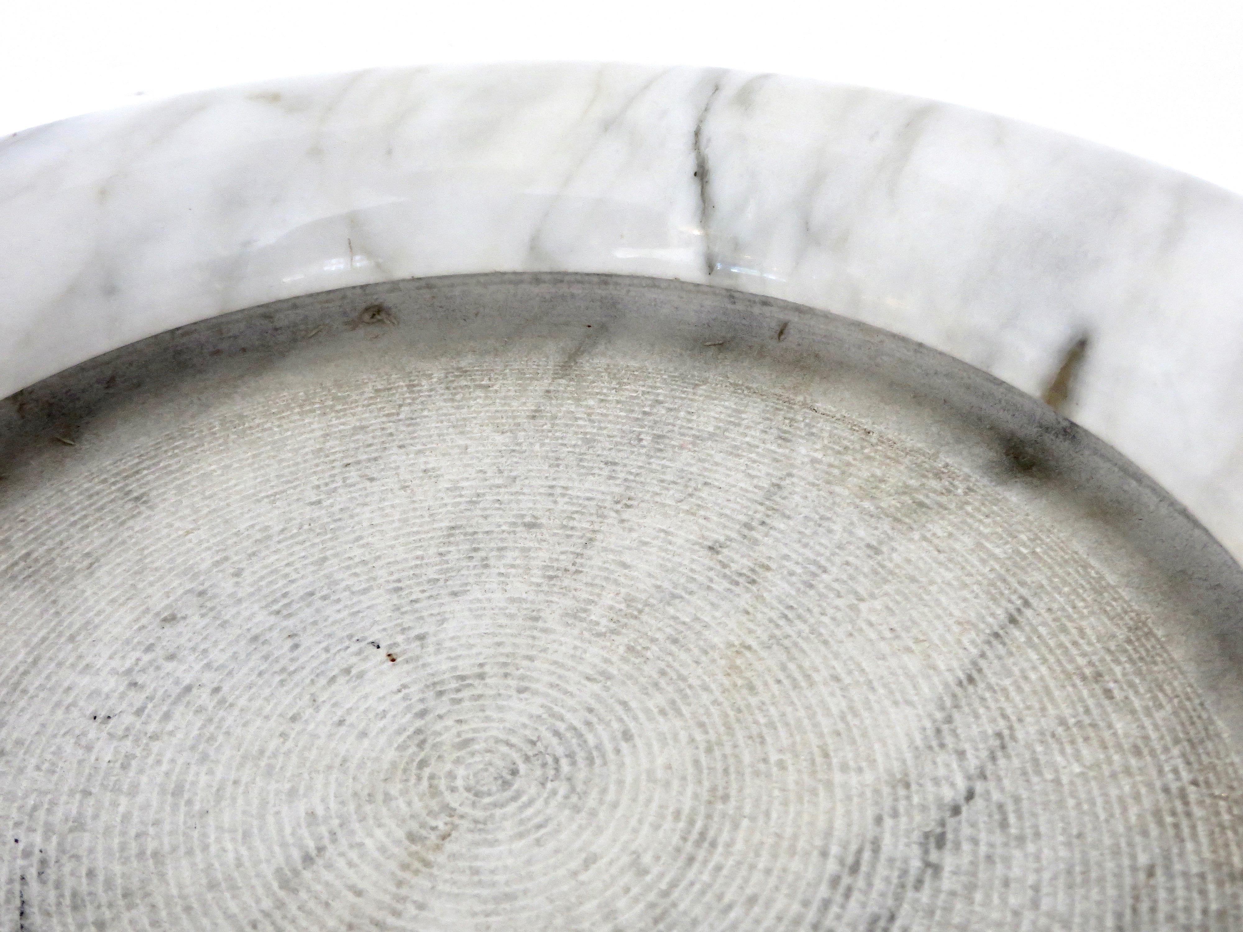 Up & Up White Marble Dish or Bowl by Egidio Di Rosa and Pier Alessandro Giusti 3