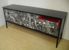 Upcycled Bespoke Black London Sideboard