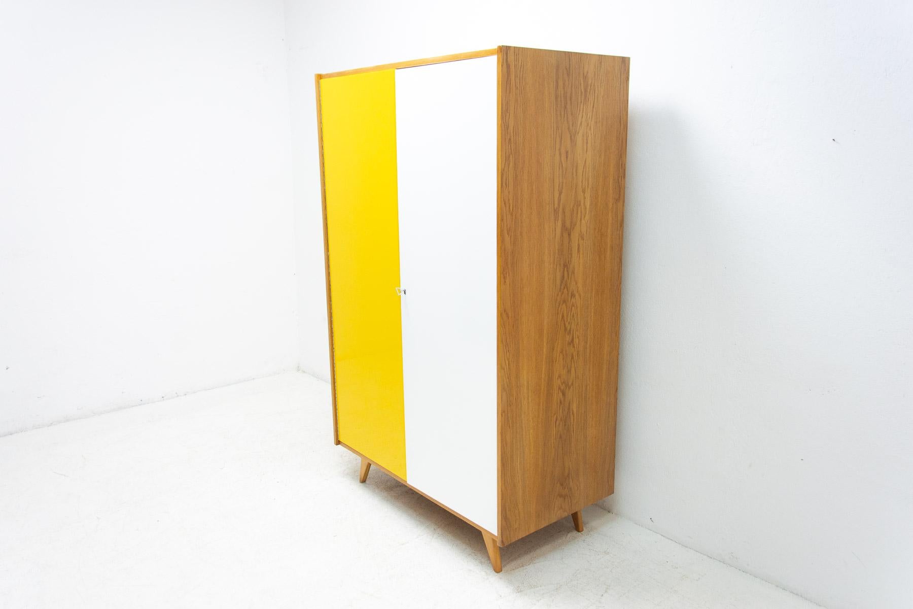 Scandinavian Modern Upcycled Mid-Century Wardrobe U-450 by Jiří Jiroutek, 1960's, Czechoslovakia