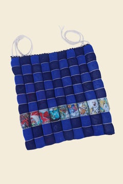 Cojín de asiento reciclado azul