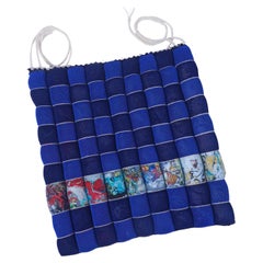 Upcycled Seat Cushion in Blue