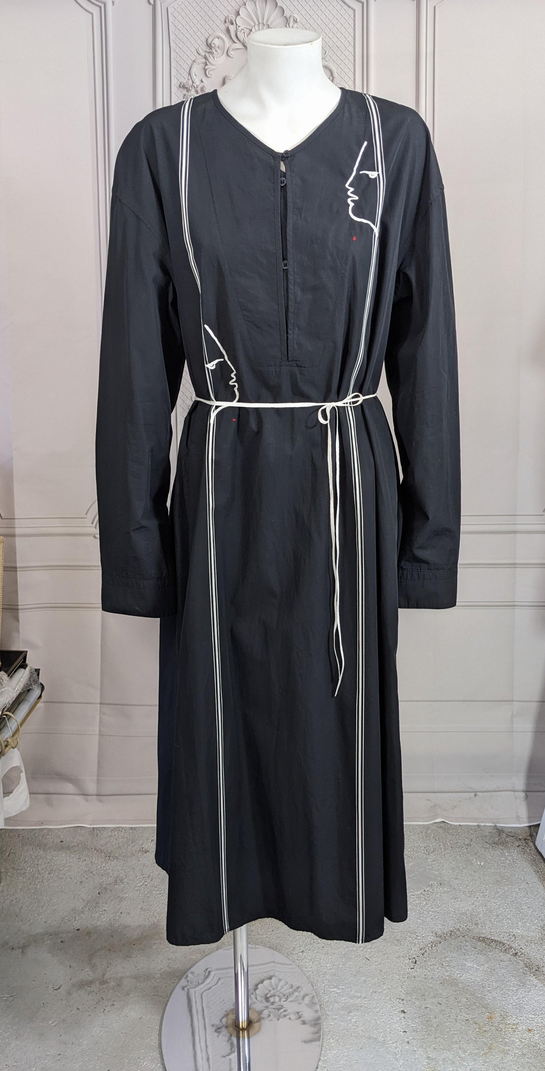 Upcycled Shirt Dress, Jean Cocteau, Studio VL For Sale 9