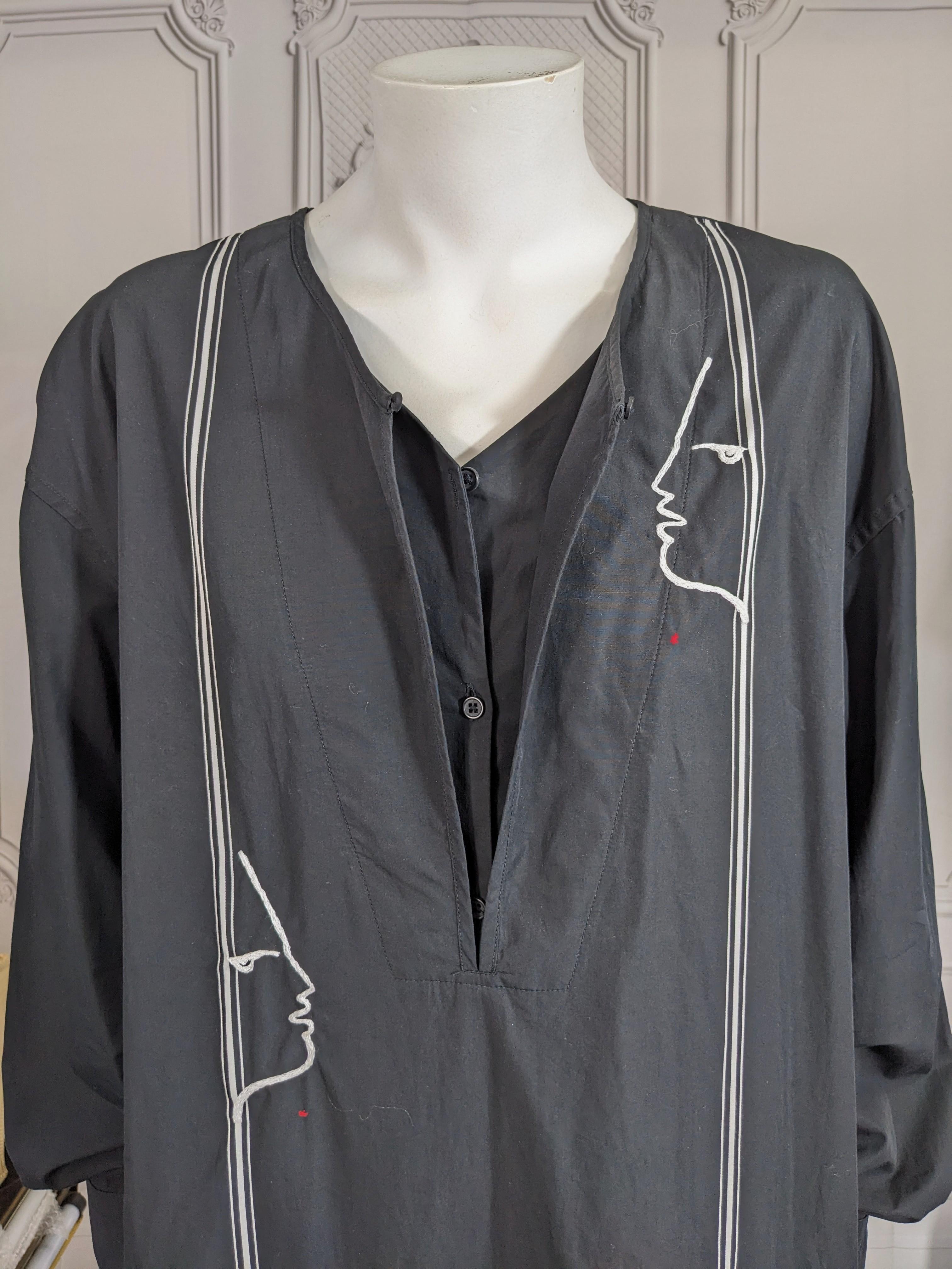 Upcycled Shirt Dress, Jean Cocteau, Studio VL In Good Condition For Sale In New York, NY