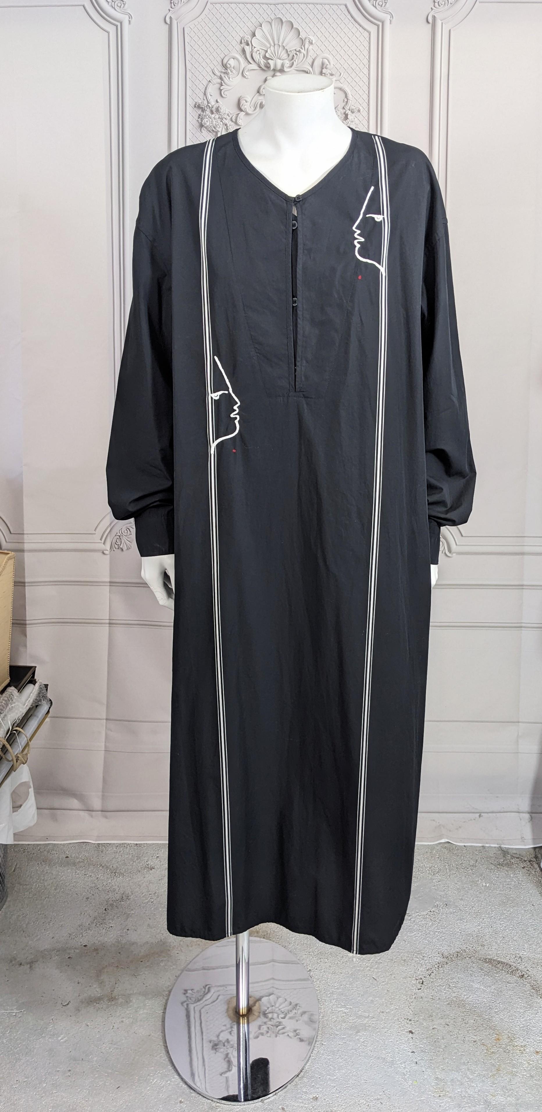 Women's Upcycled Shirt Dress, Jean Cocteau, Studio VL For Sale
