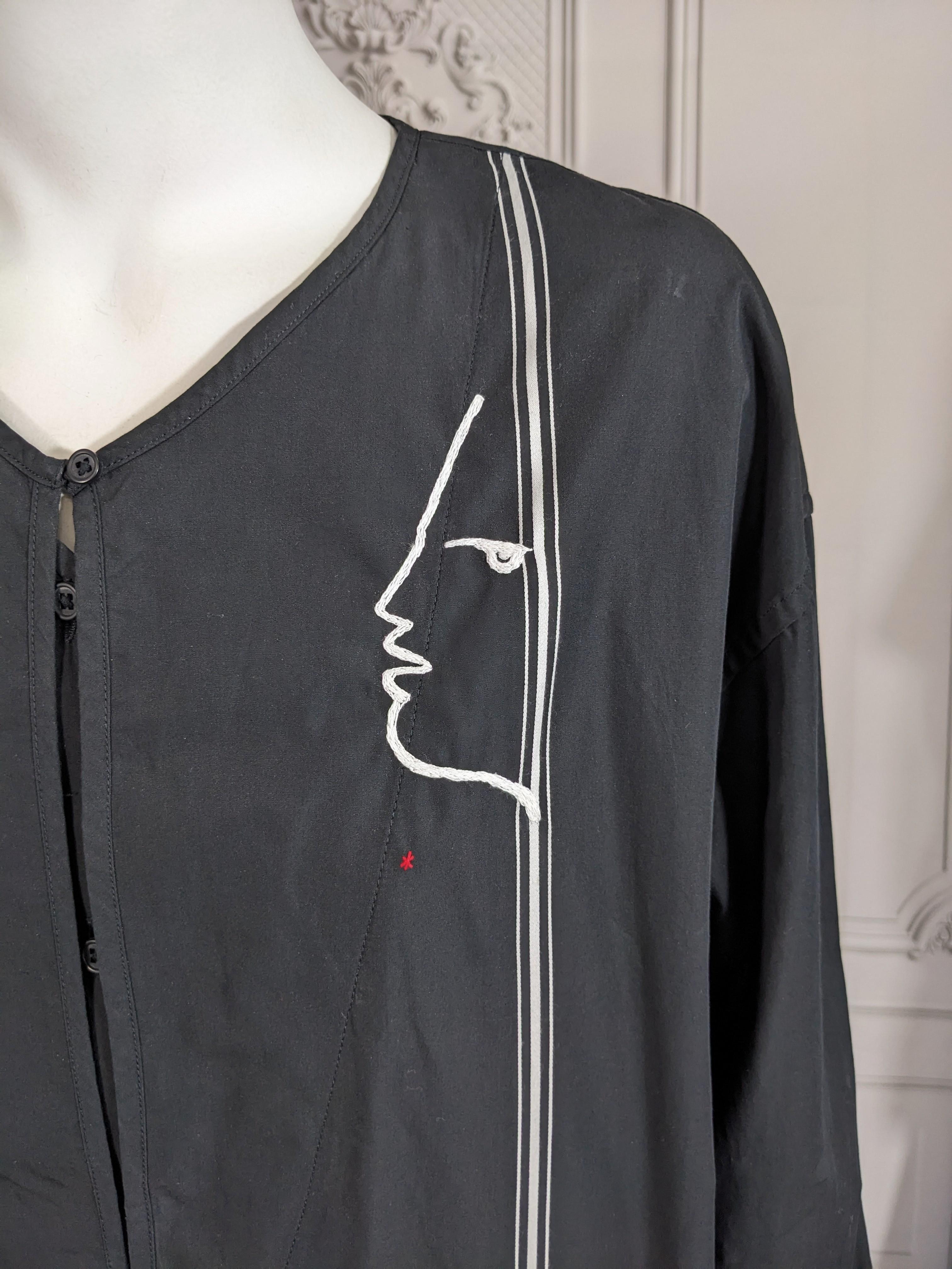 Upcycled Shirt Dress, Jean Cocteau, Studio VL For Sale 2