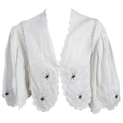 Bolero di ragno in lino vittoriano riciclato, Studio VL