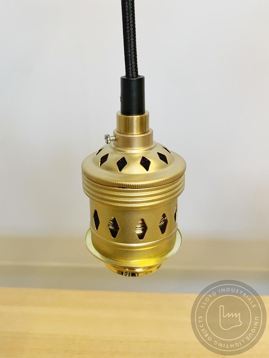 Upcycled Vintage French Brass Lampholder Lamp Socket Lamp Fitting Lamp Bulb In Good Condition In Rotterdam, NL