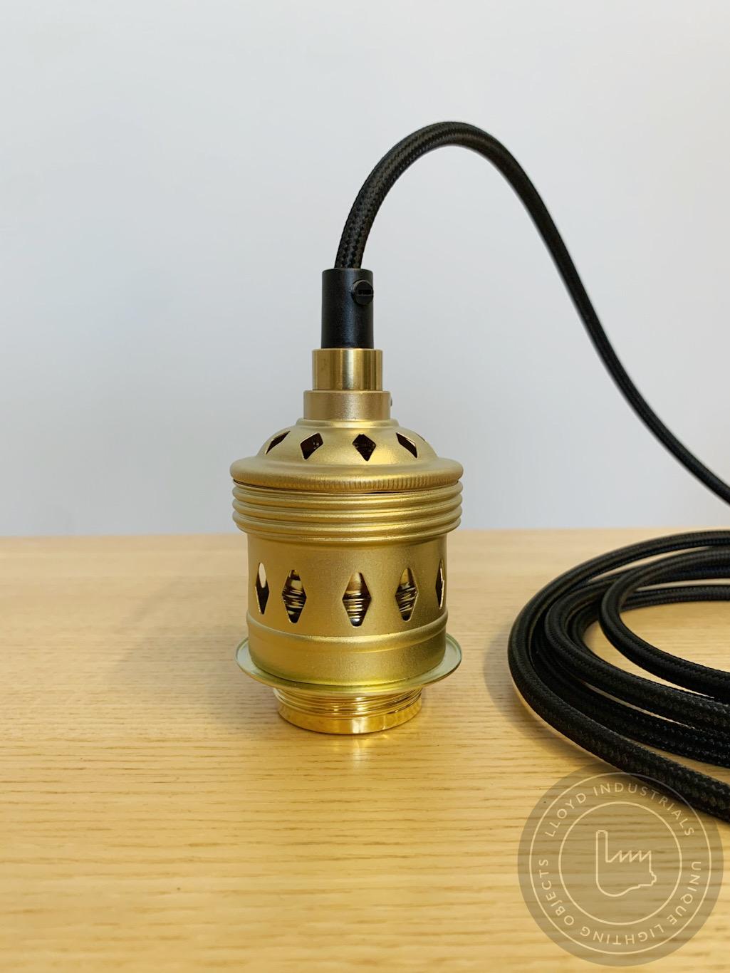 20th Century Upcycled Vintage French Brass Lampholder Lamp Socket Lamp Fitting Lamp Bulb