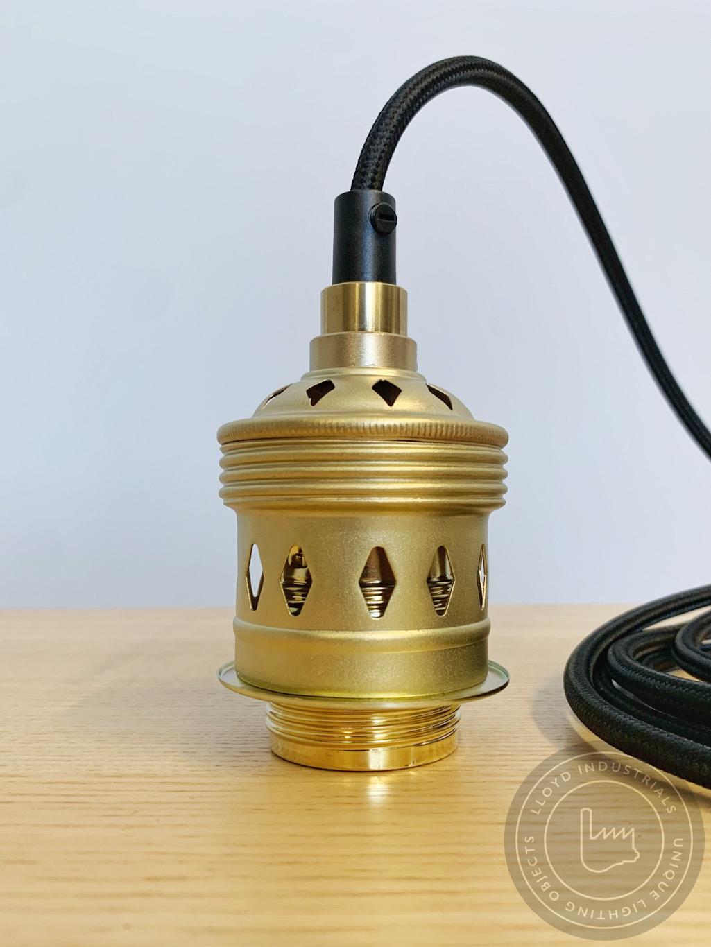 Upcycled Vintage French Brass Lampholder Lamp Socket Lamp Fitting Lamp Bulb 1