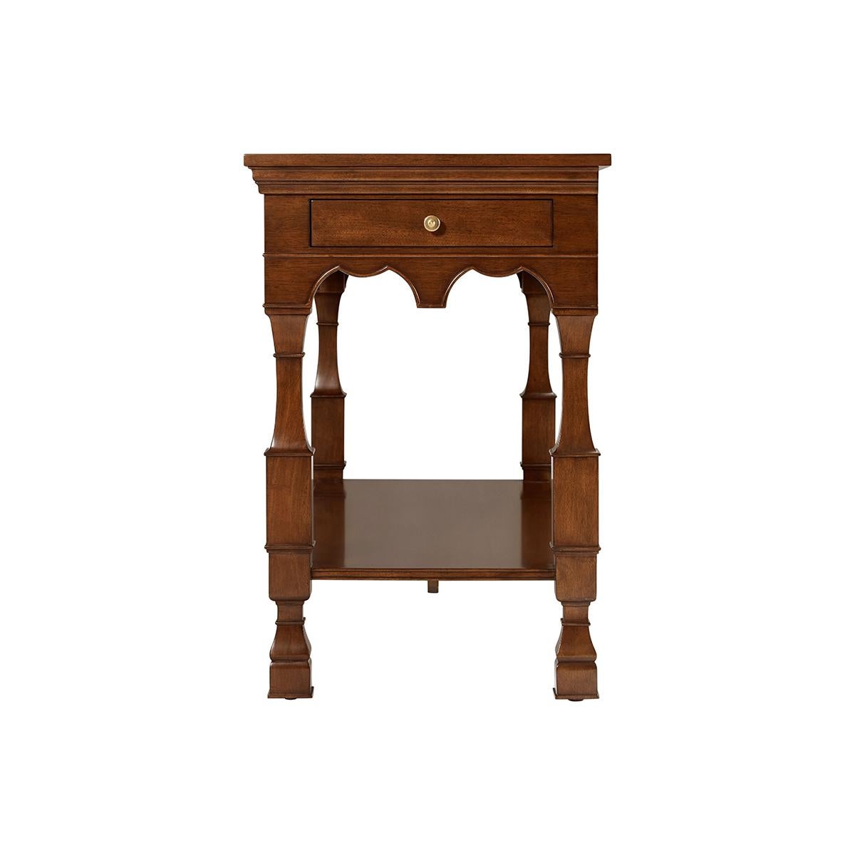 Contemporary Updated Jacobean Console Table For Sale