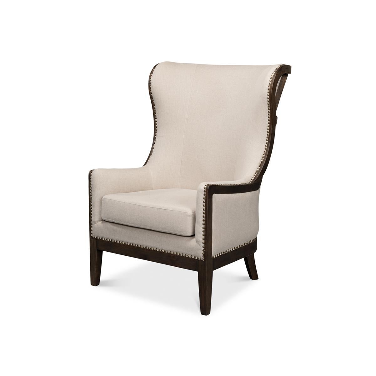 Updated Modern Classic Wingchair For Sale 5