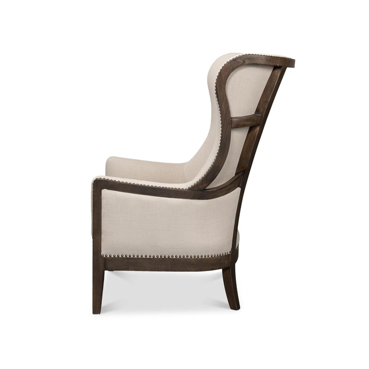 American Classical Updated Modern Classic Wingchair For Sale
