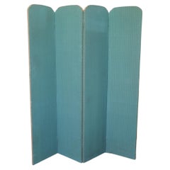 Upholstered 4 Fold Screen, Room Divider This as a tall useful piece