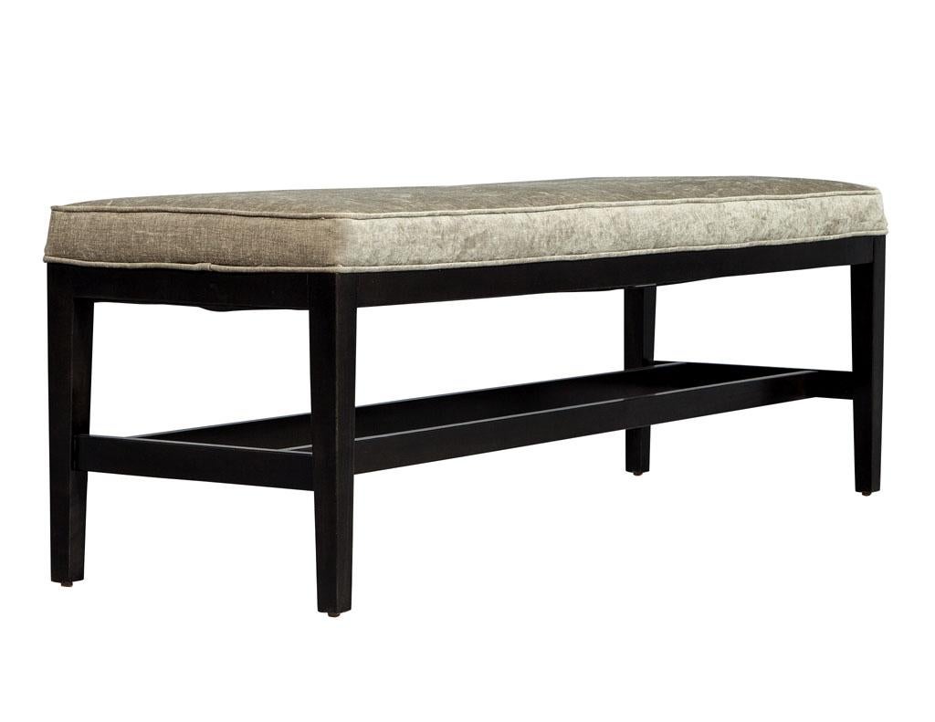 Modern Upholstered Accent Lounge Bench For Sale