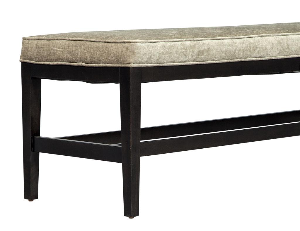 Canadian Upholstered Accent Lounge Bench For Sale