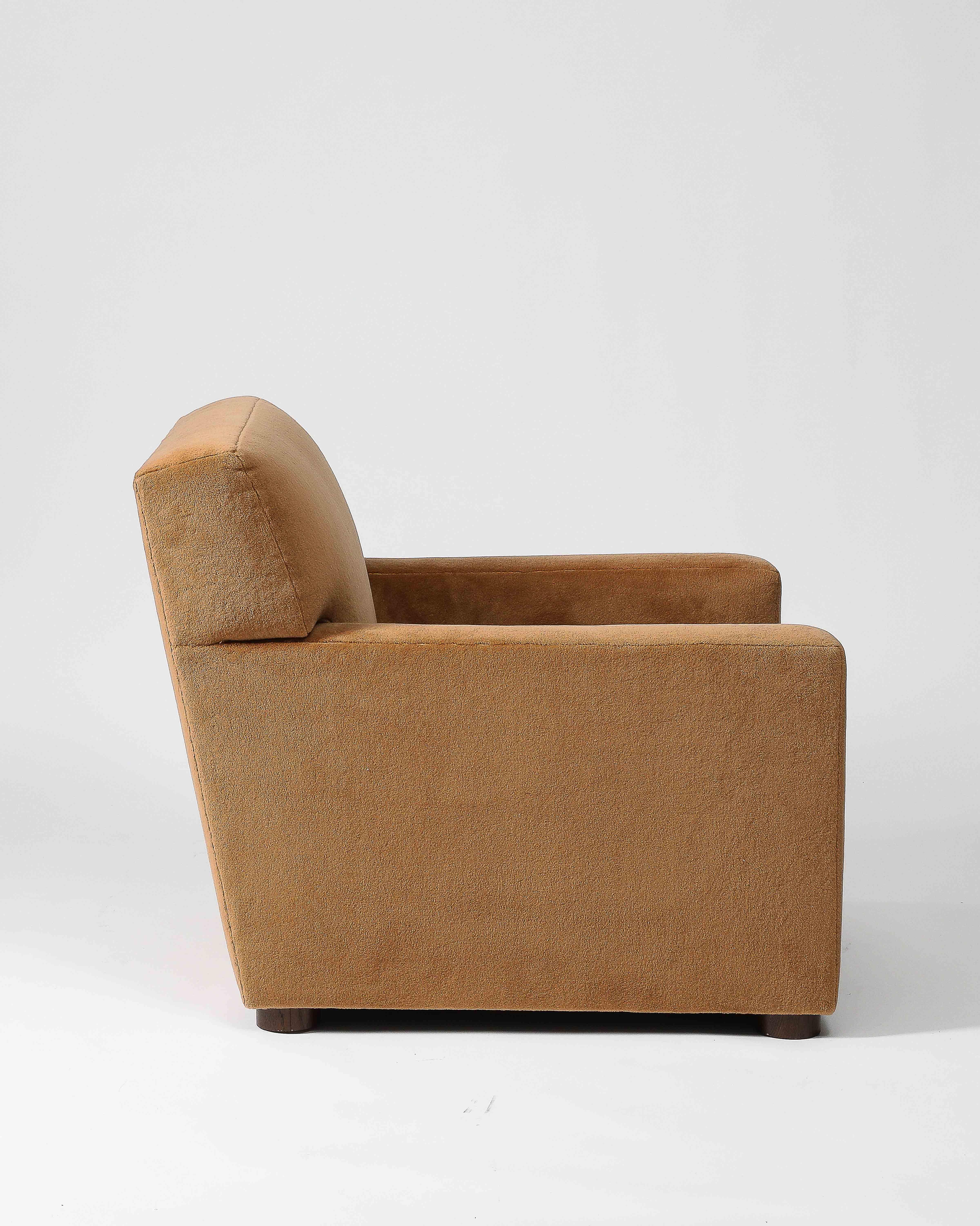 Armchair with solid wood frame, made an upholstered in New York. The price listed is for COM upholstery, and the lead-time is 6-8 weeks.

NOTE: Customer must provide their own fabric. Lead time for this chair is 6-8 weeks. 