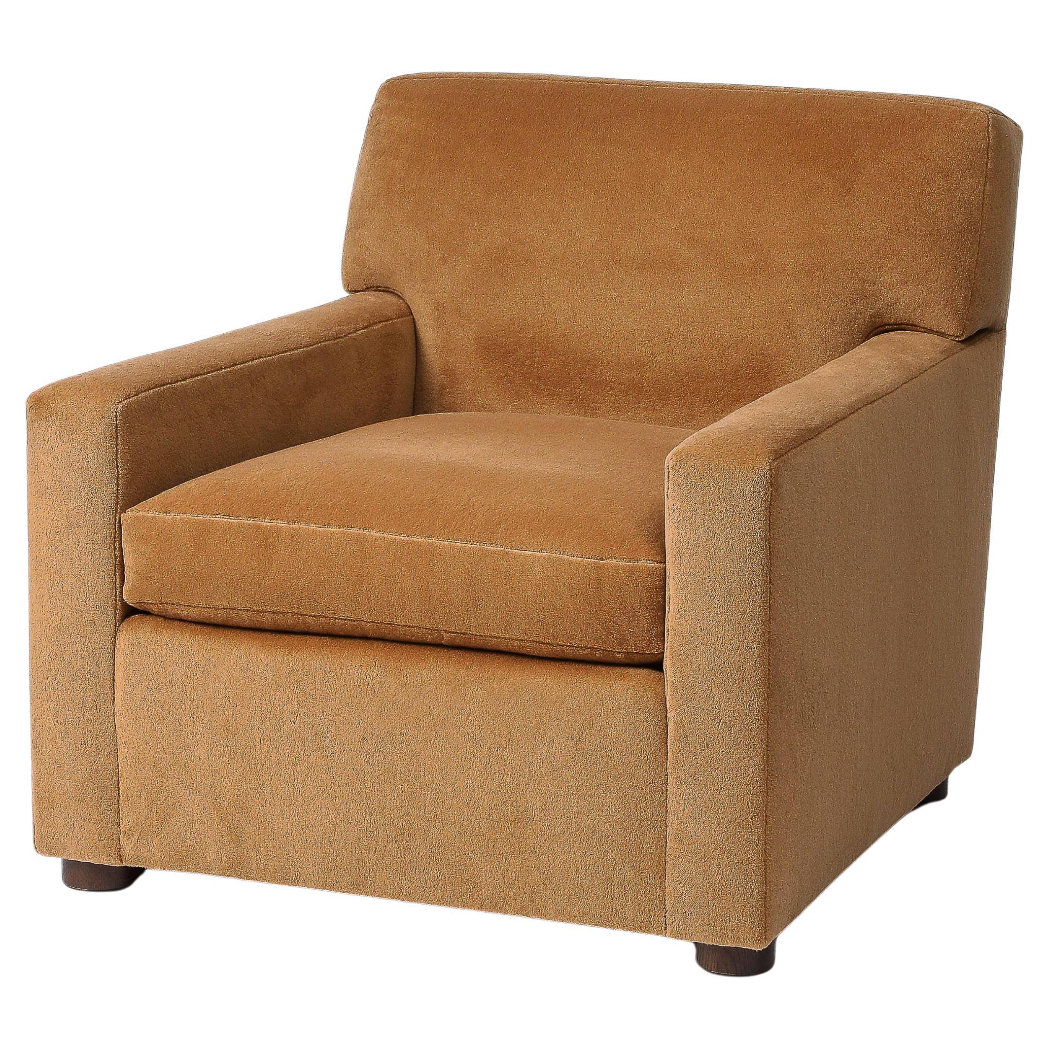 Upholstered and Solid Wood "Seccia" Armchair by Robert Stilin, United States For Sale
